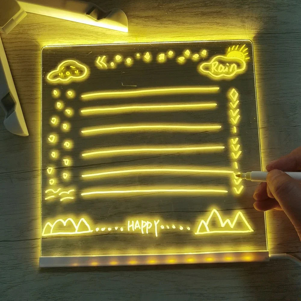 Christmas LED Note Board Buy 1 Get 7 Colour Pens For Free