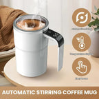 Electric coffee mug with a built-in LCD thermometer, perfect for brewing coffee, milk, cocoa, etc