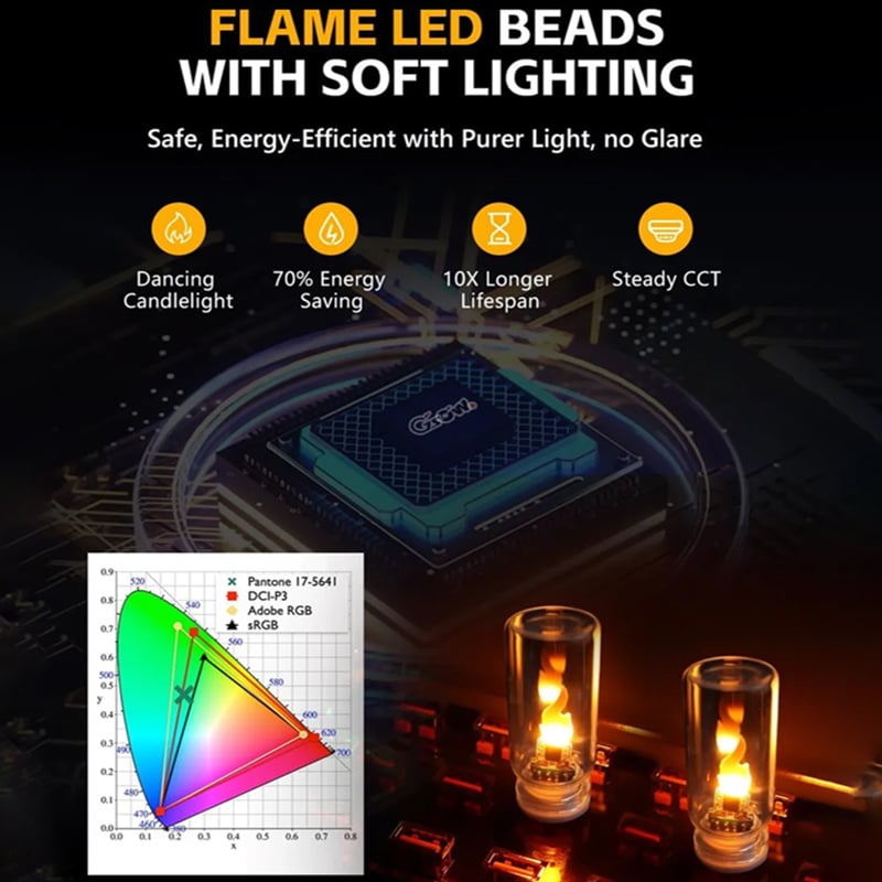 USB Realistic Flame Ambient Lamp