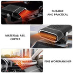 Portable Electric Car Heater Fan — 360° Rotation Fast Heating Window Fan Windshield Defogger
