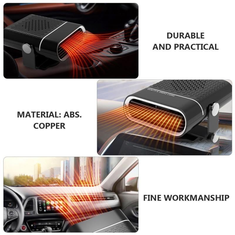 Portable Electric Car Heater Fan — 360° Rotation Fast Heating Window Fan Windshield Defogger