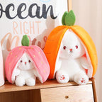 PROMOTION - Strawberry Bunny Transformed into Little Rabbit Fruit Doll Plush Toy