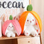 PROMOTION - Strawberry Bunny Transformed into Little Rabbit Fruit Doll Plush Toy
