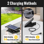 USB & Solar-Powered Four-Colour Adjustable Torch for Outdoor Use