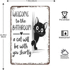 Vintage Black & White Cat Wall Art