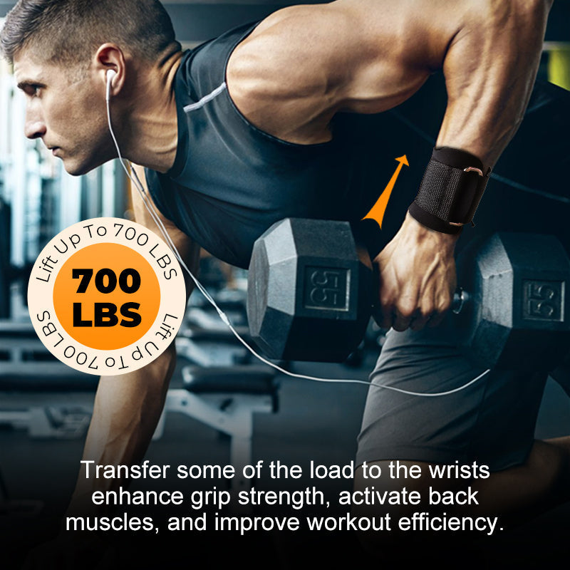 50% 0FF Heavy Duty Weight Lifting Wrist Hook Straps