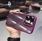 Iphone case with mirror frame lens film cover