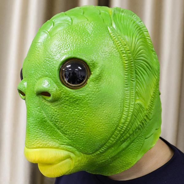 Funny Gifts Fun mask with green fish head
