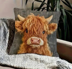 Personalized Scottish Highland Cattle Pillow Cover