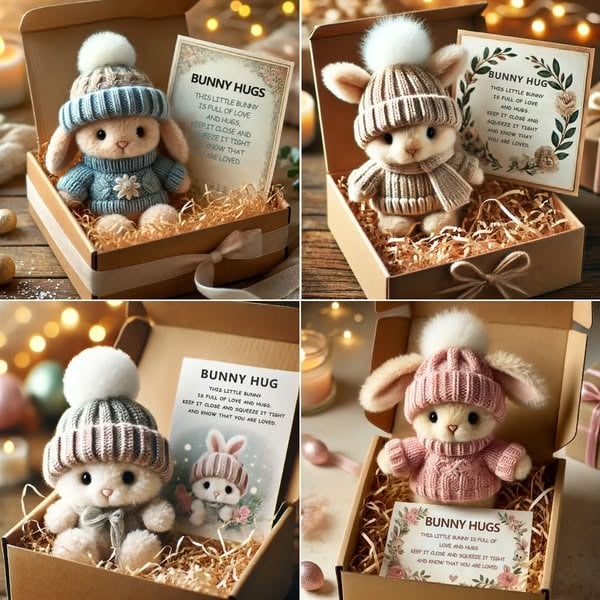 Special Sale Handmade Mini Bunny Hug Cute Easter Gift