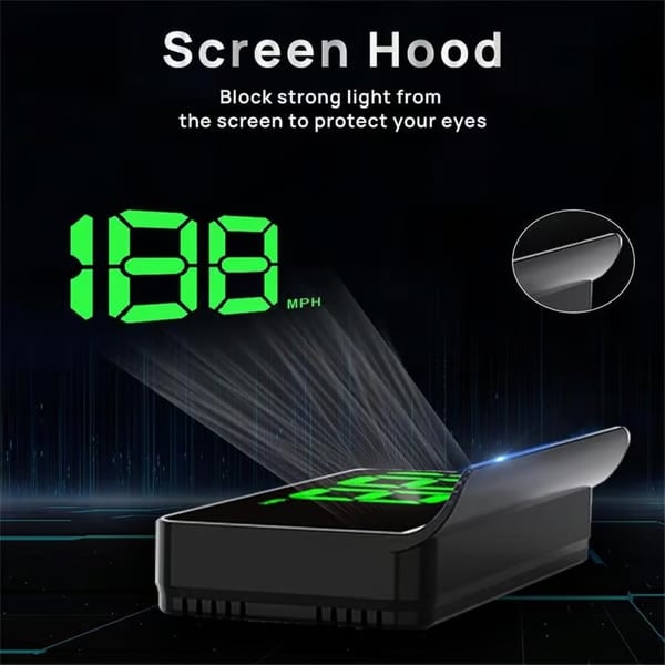 Head-Up Display Car GPS Digital Speedometer – HUD for Cars, Trucks & Motorcycles