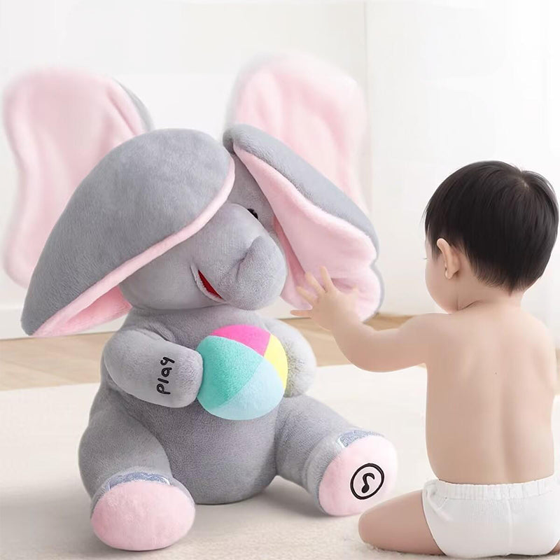 Cute Hide & Seek Elephant Plush Doll - Interactive Play with Soft Material, Perfect Gift for Kids