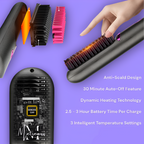 NOW! Wireless Ceramic Hair Straightening Comb – Fast Heating, Anti-Frizz & Tangle-Free Design