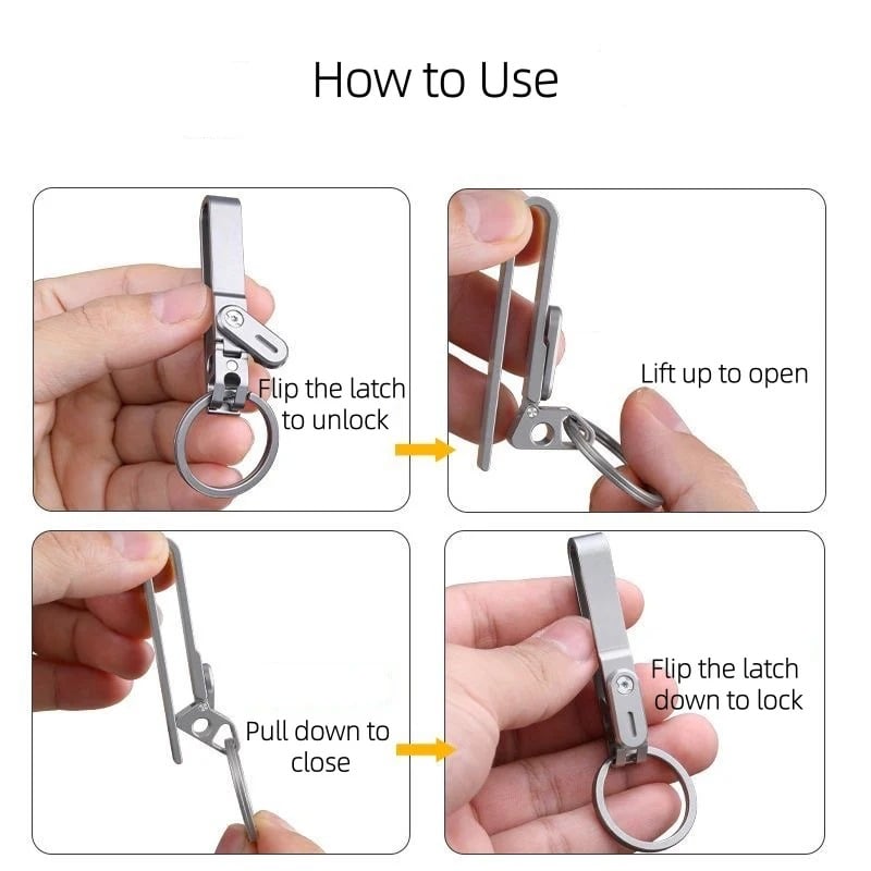 Titanium Alloy Magnetic Keychain - Anti-Lost Quick-Release Key Ring