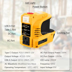 Compact DC to AC Inverter - Suitable For Cars, Motorhomes, Outdoor