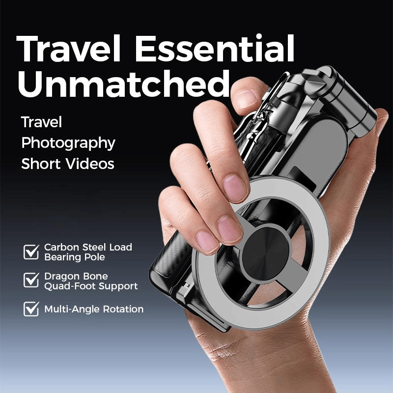 4-in-1 Magnetic Selfie Stick-360° Rotation & Portable Tripod