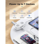 Travel Power Strip,4 Outlets 2 USB Ports with 4FT Wrapped Short Extension Cord Small Power Strip