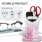 Eyeglasses Holder with Soft Furry Lining and Magnetic Base