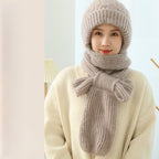 Winter Versatile Knitted Hooded Scarf for Women
