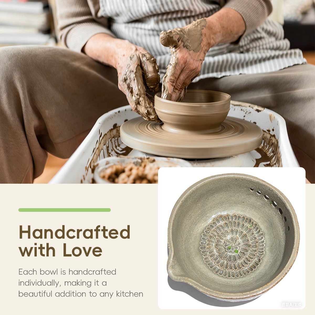 Handmade Garlic Grater x Herb Bowl