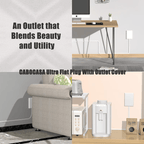 #1 Bestselling 6FT Ultra Flat Plug Extension Cord Power Strip with 3 Outlets