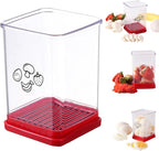 【Cup-Style Quick Slicer with Pusher — Kitchen Prep, One Step Ahead!】