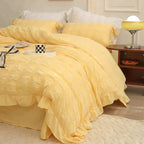 [Excellent Value] Icy Seersucker Summer Cool Quilt Lace 4-piece Set
