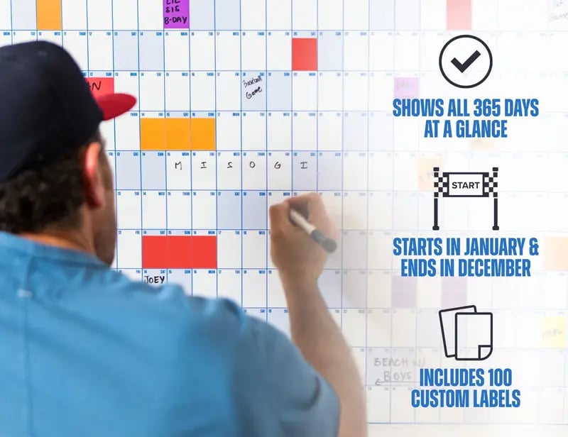 The Big A## Wall Calendar - Flexible Dry-Erase Material Design Your Amazing Year