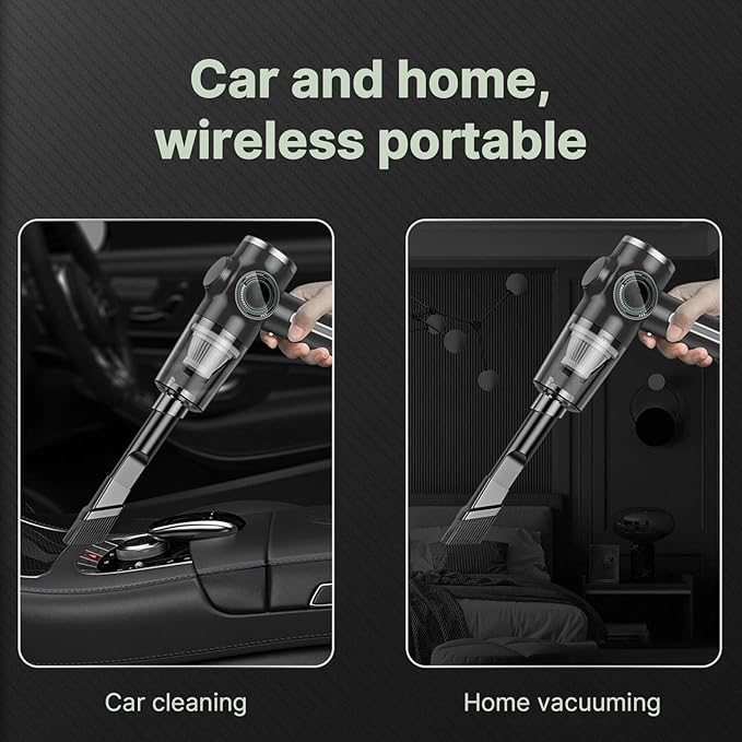 Wireless Handheld Car Vacuum Cleaner Portable Cordless , Vacuum Cleaner with Multi-Nozzles