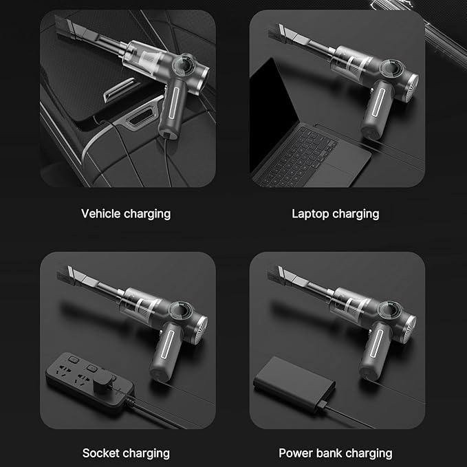 Wireless Handheld Car Vacuum Cleaner Portable Cordless , Vacuum Cleaner with Multi-Nozzles