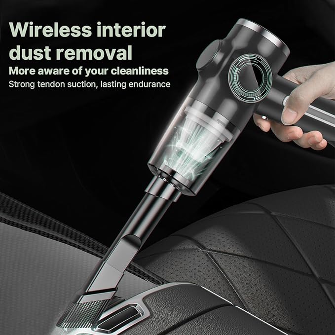 Wireless Handheld Car Vacuum Cleaner Portable Cordless , Vacuum Cleaner with Multi-Nozzles