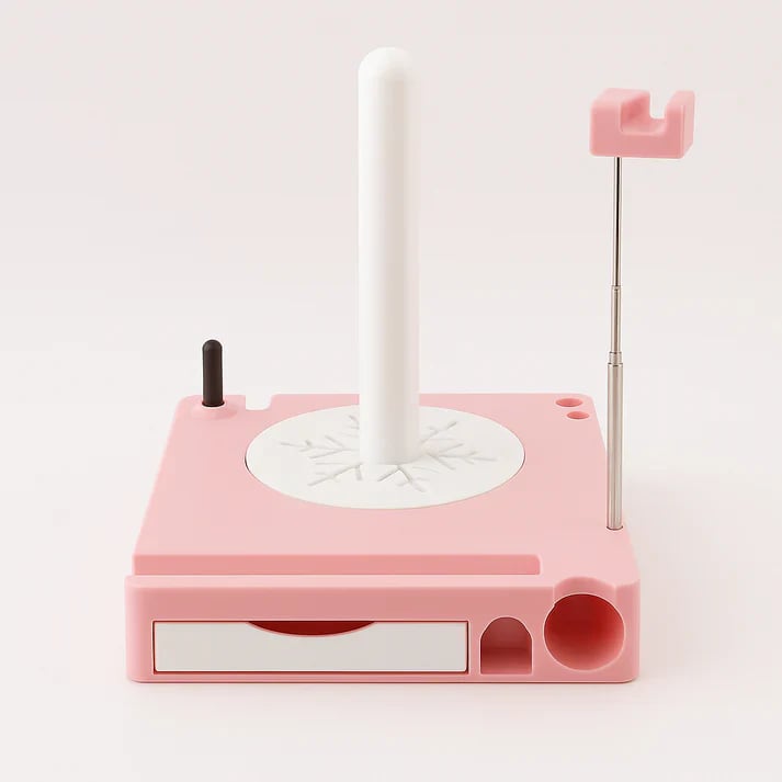 Spinning Yarn Holder with Tool Storage