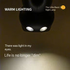 Black Cat Night Light Keychain