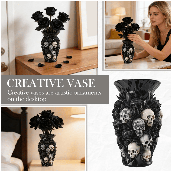 Skull Vase – Where Darkness Meets Elegance
