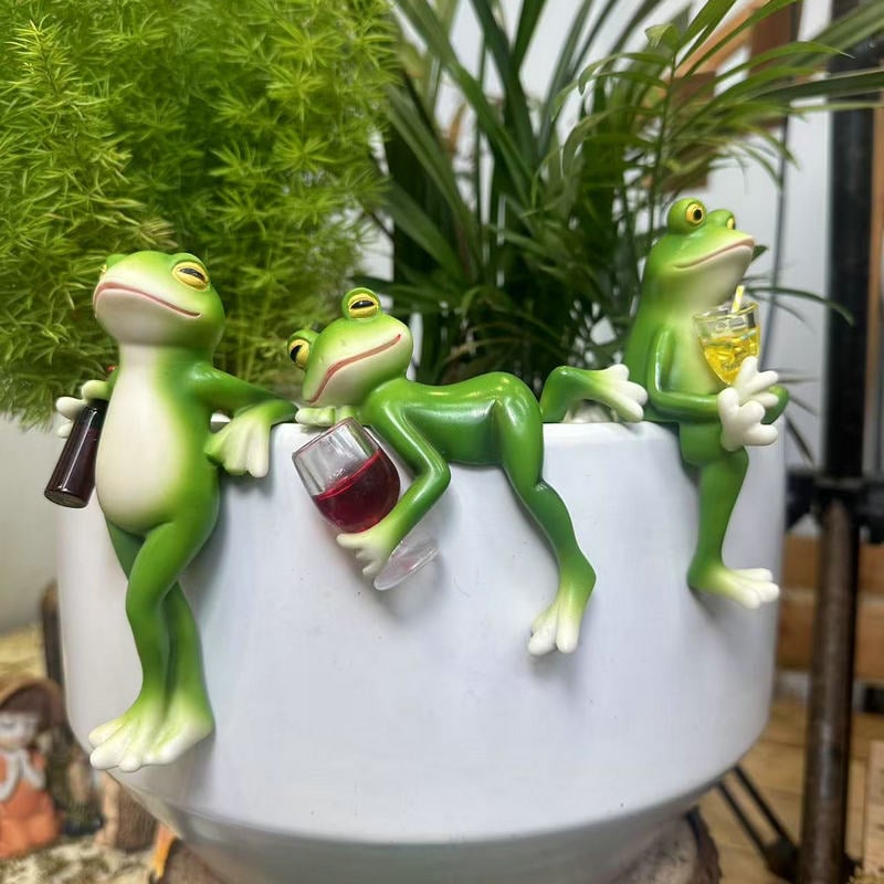 Frog Flower Pot Hanger Ornament