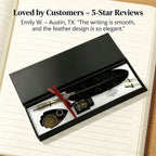 Vintage Signature Pen Calligraphy Set – Feather Pen for Writing