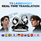 Wireless Open-Ear Earbuds with LED Display