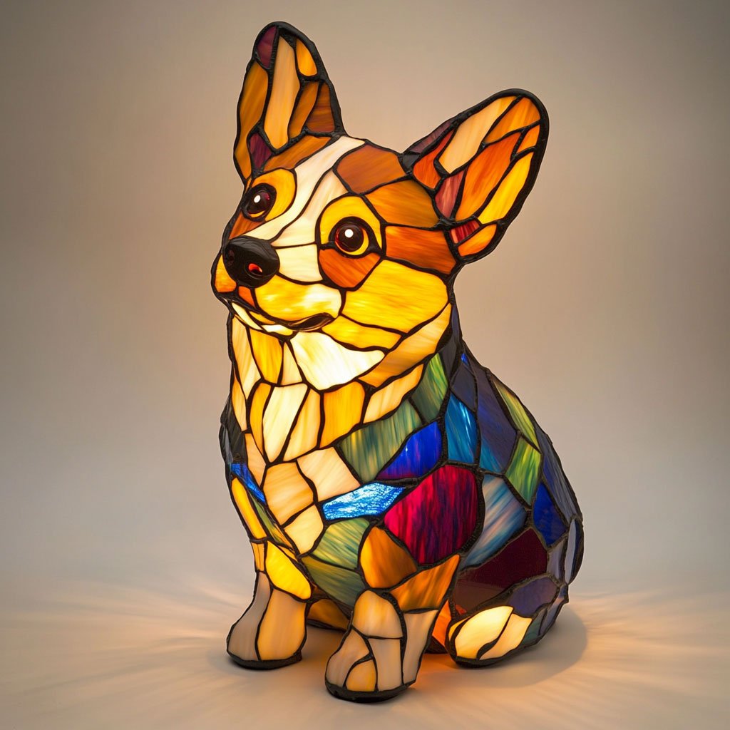 3D Table Lamp Cute Dog Home Room Decor