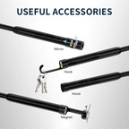 16.4ft Endoscope Camera with Light for iPhone and Android, 480P HD IP67 Waterproof Borescope with 6 Adjustable LED Lights, Semi-Rigid Snake Camera, 5.5mm Black, Diagnostic Tool