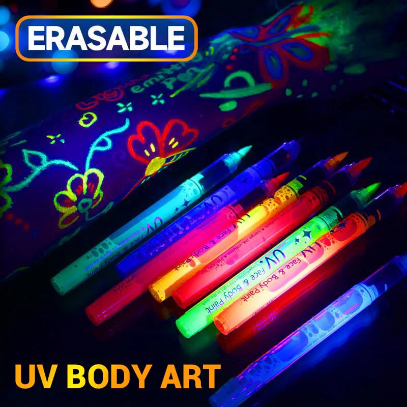 New Year Special Deals ! UV Glow Face and Body Paint Markers Set