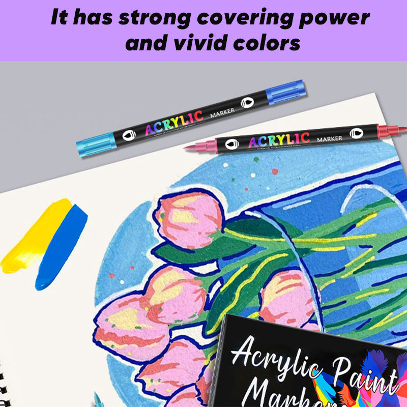 Dual Tip Acrylic Paint Pen Marker