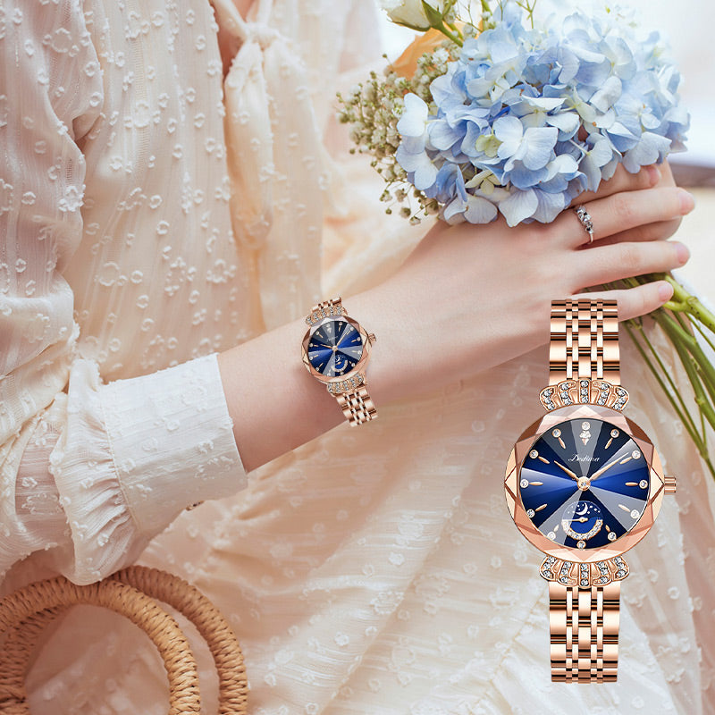 FLASH SALE! ! Women's Fashionable Diamond Moon Star Watch