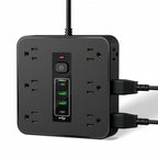 16-in-1 Power Strip with Switch & Surge Protection,ETL Listed Fireproof Power Strip