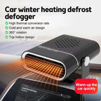 Portable Electric Car Heater Fan — 360° Rotation Fast Heating Window Fan Windshield Defogger