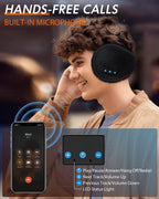Bluetooth Headphones Earmuffs, Built-in HD Speakers and Microphone for Biking Running