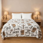 Christmas Super Soft Christian Bible Jesus Throw Blanket