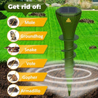 Spring Sale Solar Powered Waterproof Screw Mole Repellent