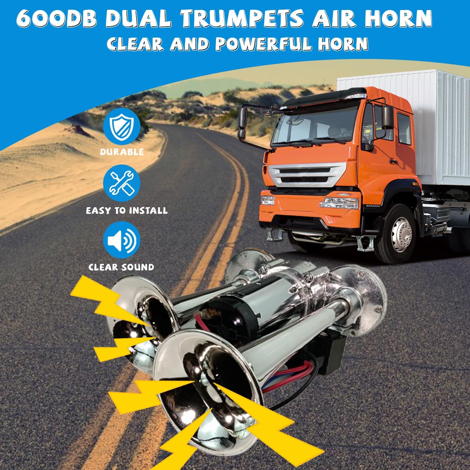 Upgraded Air Horn Dual Horn