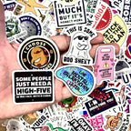 130 Pcs Sarcastic and Funny Saying Stickers Pack- New Razer Style