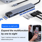For a ! Eight-In-One Multi-Interface Docking Station Converter